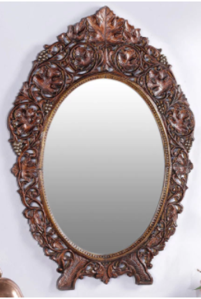 Brown Solid Wood Mirror Brown Solid Wood Mirror